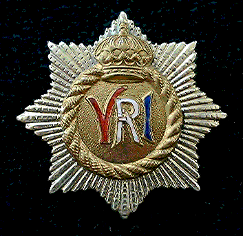 A unique 1894 RCR cap badge