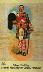 Officer, 72nd Regiment Seaforth Highlanders of Canada, Vancouver